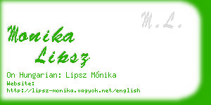 monika lipsz business card